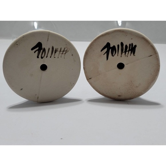 Lot Of 2 Kent Follette Pottery Wine/Champagne Glass With Pottery Stem Signed - Picture 5 of 12